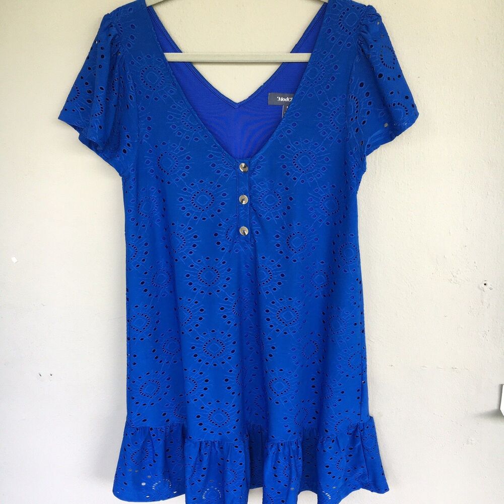Blue Eyelet Tunic Dress- Modcloth